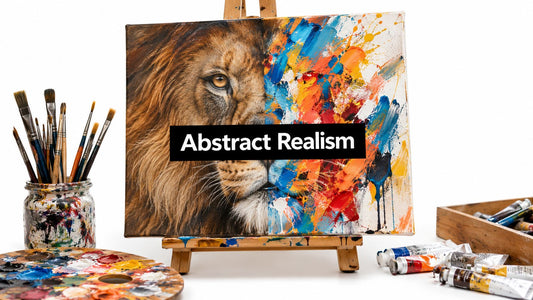 Abstract and Realistic Painting Blended