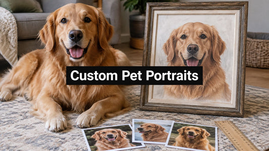 Custom Pet Portrait Gifts: Style, Size and Timing