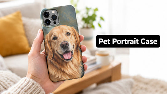 Custom Pet Portrait Phone Case: Unique Design with Art