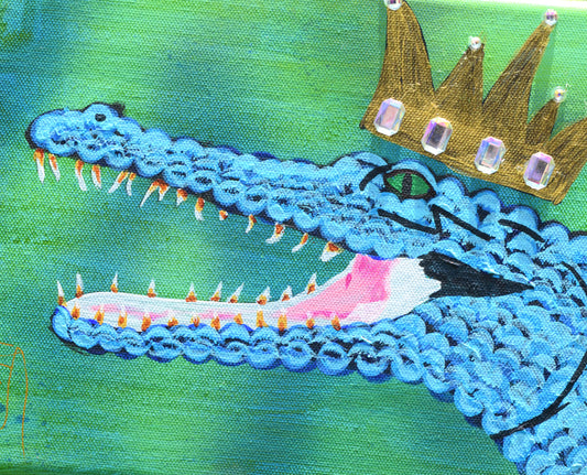 Original Acrylic Alligator Painting by William Tucker Art - Bleau Gator